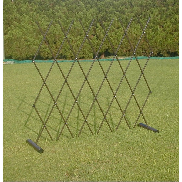 伸縮式 簡易フェンス(仕切り/柵/ゲート) 【使用可能幅200cm】 スチール 日本製 〔防犯 事故防止 園芸 ガーデニング用品〕 (代引不可)|リコメン堂生活館