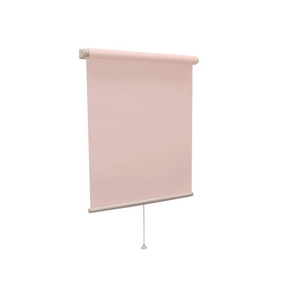 モダン ロールスクリーン 【無地 60cm×135cm ピンク】 日本製 巻取りスピード調整機能付き 『ティオリオ』 (代引不可)
