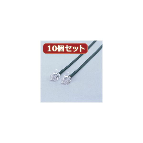10個セット エレコム スリムモジュラーケーブル MJ-5BKX10 (代引不可)