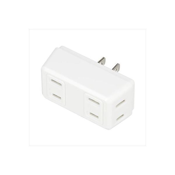 (まとめ)YAZAWA 4個口クワトロタップ Y02Q400WH【×10セット】 (代引不可)