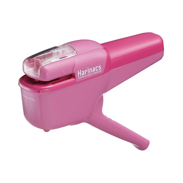 （まとめ） コクヨ 針なしステープラー（ハリナックス） ハンディタイプ 10枚とじ ピンク SLN-MSH110P 1個 【×5セット】 (代引不可)