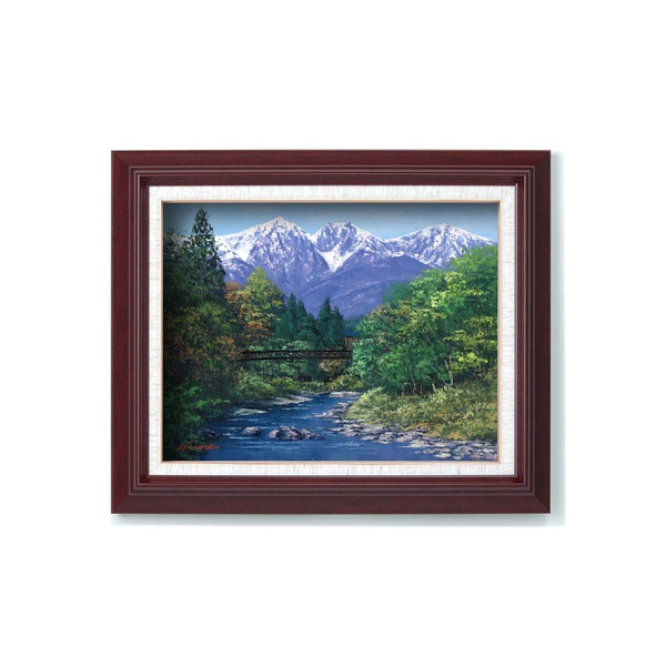 油絵額フレームセット 【F6号オンタケ】広瀬和之「白馬岳」 433×525×50mm 化粧箱入り (代引不可)