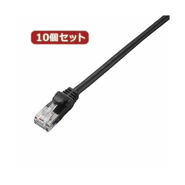 10個セット エレコム Cat6準拠LANケーブル LD-GPN／BK1X10 (代引不可)