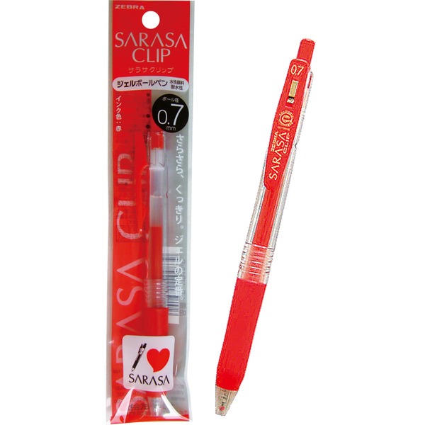 赤いクリアボディ ボールペン Amazon.co.jp: ゼブラ ジェルボールペン サラサクリップ 0.3 赤