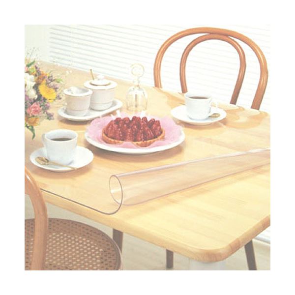 ダイニングマット/テーブルマット 【3mm厚/1800mm×1000mm】 軟質塩ビ材 日本製 ミワックス 3T-1810 (代引不可)