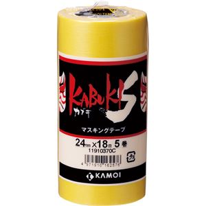 （まとめ） カモ井加工紙 カブキS 24mm×18m カブキS24 1パック（5巻） 【×10セット】 (代引不可)