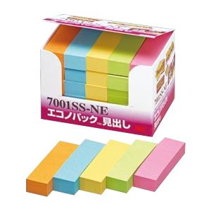 （まとめ） 住友スリーエム ポストイット(R) エコノパック(TM)製品 強粘着シリーズ 7001SS-NE オレンジ エレクトリックブルー ウルトライエロー ライム ローズ 25個入 【×3セット】
