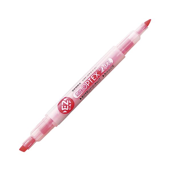 （まとめ） ゼブラ 蛍光オプテックス 太細両用 2-EZ 赤 【×50セット】 (代引不可)