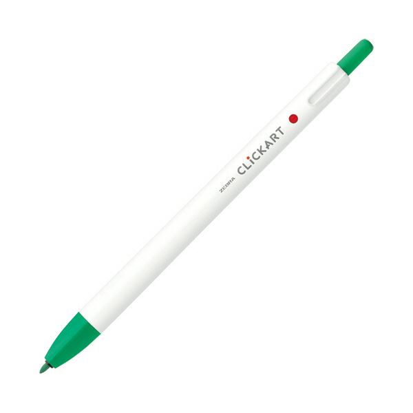 （まとめ）ゼブラ ノック式水性カラーペン クリッカート 緑 WYSS22-G 1セット（10本） 【&times;10セット】｜リコメン堂生活館