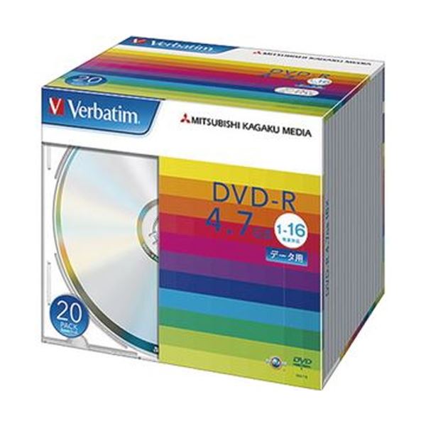 （まとめ）バーベイタム データ用DVD-R4.7GB 16倍速 ブランドシルバー 薄型ケース DHR47J20V1 1パック（20枚）【×10セット】 (代引不可) 14,879円