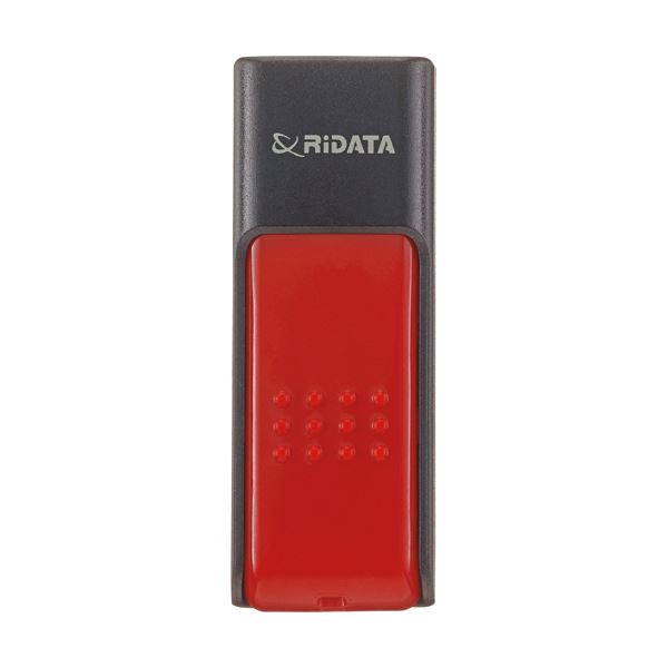 (まとめ) RiDATA ラベル付USBメモリー16GB ブラック/レッド RDA-ID50U016GBK/RD 1個 【×10セット】 (代引不可)