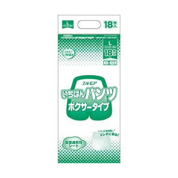 まとめ カミ商事 エルモア いちばん パンツボクサータイプ L 1パック 18枚 35％OFF