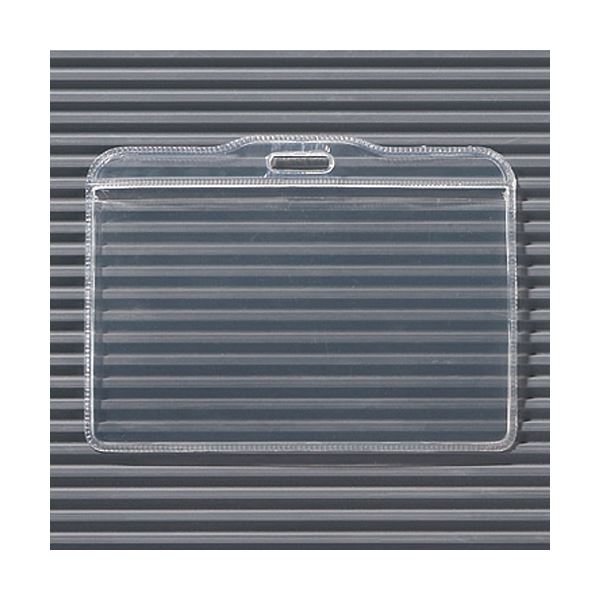 （まとめ） ライオン事務器 名札用ホルダー ヨコ型ソフトタイプ N73KH-10P 1パック（10枚） 【×5セット】 (代引不可)