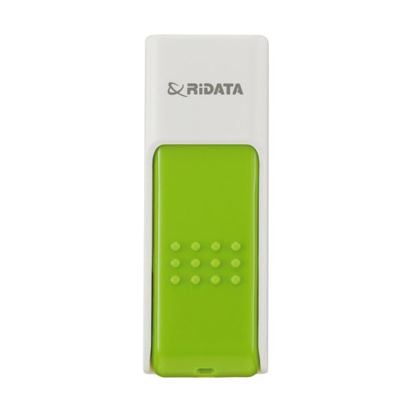 (まとめ) RiDATA ラベル付USBメモリー8GB ホワイト/グリーン RDA-ID50U008GWT/GR 1個 【×10セット】 (代引不可)
