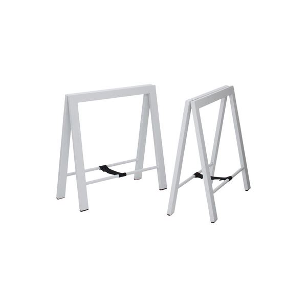 ソーホース テーブル用脚 幅65cm ホワイト 2脚組 スチール製 天板別売り 店舗 お店 ショップ DIY イベント フリマ マルシェ MITASソーホース テーブル用脚 幅65cm ホワイト 2脚組 スチール製 天板