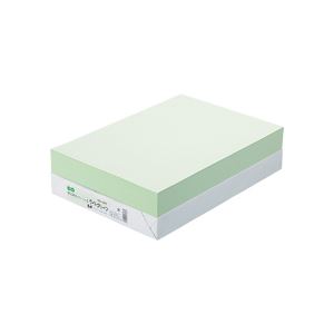(まとめ) TANOSEE αエコカラーペーパーII B4 ライトグリーン 1冊（500枚） 【&times;10セット】 (代引不可)｜リコメン堂生活館