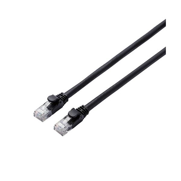 【5個セット】エレコム LANケーブル/CAT6A/スタンダード/2m/ブラック LD-GPA/BK2X5 (代引不可)