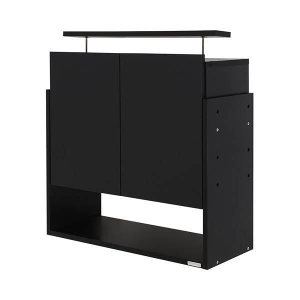 コレクションケース/収納棚 ワイド 専用上置き 【ハイタイプ 奥行29cm用 ブラック】 幅83.1cm 本体別売 【組立品】 (代引不可)