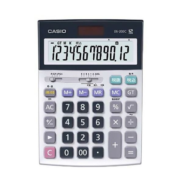 カシオ 本格実務電卓 日数&時間計算 12桁 デスクタイプ DS-20DC-N 1台|リコメン堂生活館