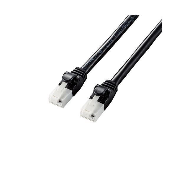 【5個セット】エレコム LANケーブル/CAT6A/爪折れ防止/5.0m/ブラック LD-GPAT/BK50X5 (代引不可)