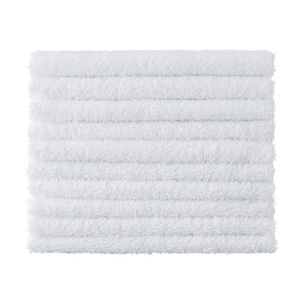 (まとめ)おしぼりタオル ホワイト 110匁 1パック(10枚)【×10セット】 (代引不可)