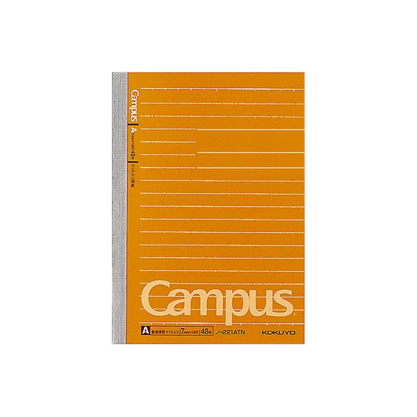 (まとめ) コクヨキャンパスノート(ドット入り罫線) A6 A罫 48枚 ノ-221ATN 1冊 【×100セット】 (代引不可)|リコメン堂生活館