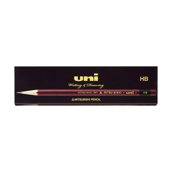 (まとめ) 三菱鉛筆 鉛筆 ユニ紙箱 HB UKHB 1ダース(12本) 【×10セット】 (代引不可)