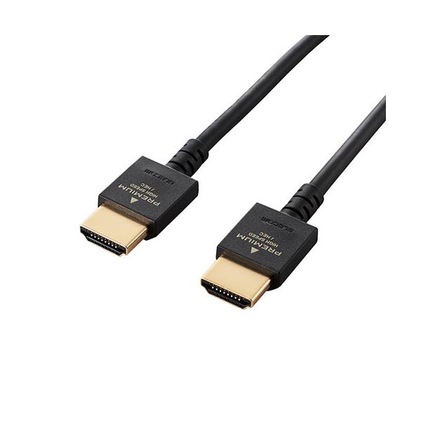【5個セット】 エレコム HDMIケーブル/Premium/やわらか/1.5m/ブラック DH-HDP14EY15BKX5 (代引不可)