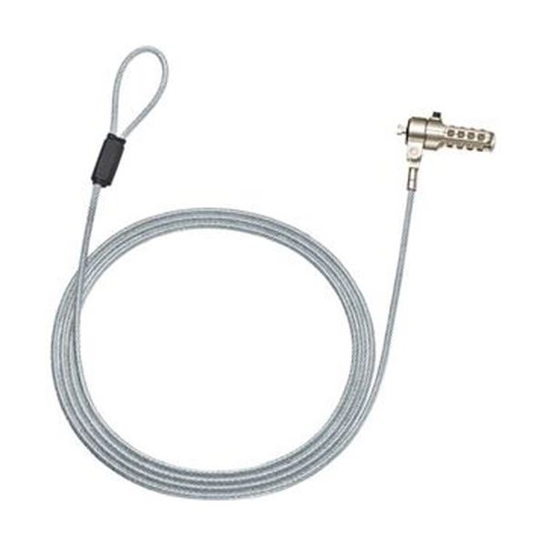 (まとめ)サンワサプライ小型セキュリティスロット対応ダイヤル式セキュリティ SLE-36S 1個