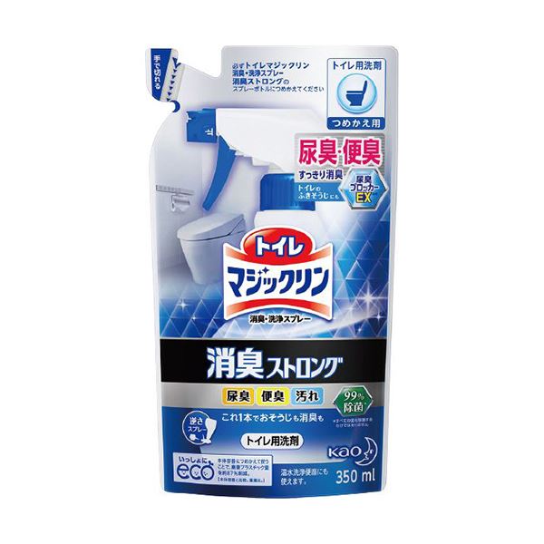 まとめ 花王 トイレマジックリン消臭 洗浄スプレー 消臭ストロング つめかえ用 350ml 1個 卸し売り購入