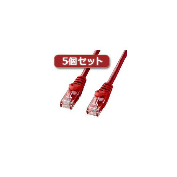 5個セット サンワサプライ カテゴリ6UTPLANケーブル LA-Y6-10RX5 (代引不可)