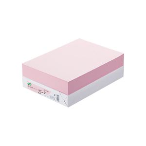 (まとめ) TANOSEE αエコカラーペーパーII A4 ピンク 1冊（500枚） 【×10セット】 (代引不可)