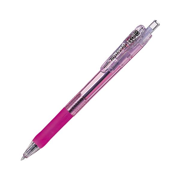 (まとめ) ゼブラ 油性ボールペン タプリクリップ0.7mm 黒 （軸色 ピンク） BN5-P 1本 【×100セット】 (代引不可)