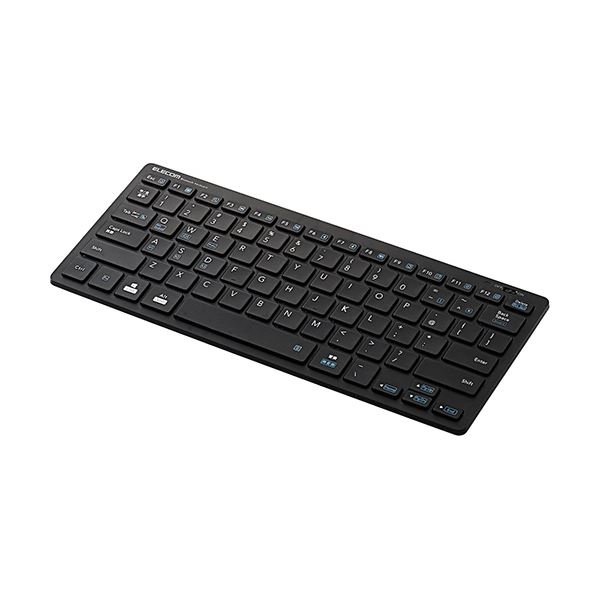 （まとめ）エレコムBluetoothミニキーボード ブラック TK-FBP102BK 1台【×2セット】 (代引不可)