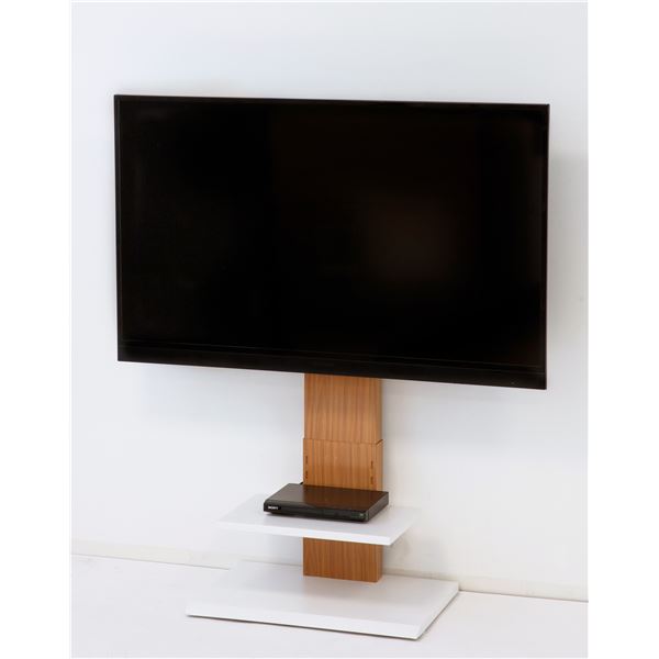壁掛け風テレビ台 ロータイプ ナチュラル 【組立品】 (代引不可)