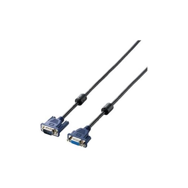 （まとめ）エレコム D-sub15ピン 延長ケーブル 1m CAC-E10BK【×3セット】 (代引不可) 4,557円