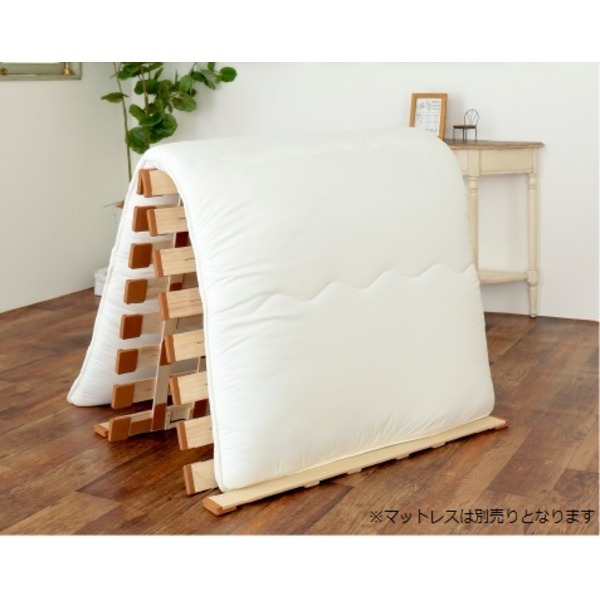 薄型軽量 桐 すのこベッド スタンド式 折りたたみ 折り畳み シングルカビ対策 湿気対策 折りたたみベッド ベッド 木製 日本