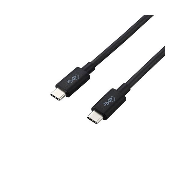エレコム USB4ケーブル/C-Cタイプ/認証品/PD対応/40Gbps/0.8m/ブラック USB4-CC5P08BK (代引不可)