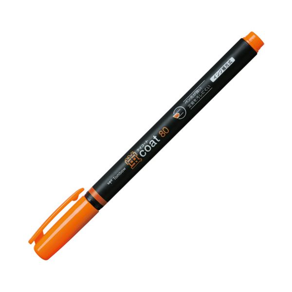 （まとめ） トンボ鉛筆 蛍コート80 WA-SC93 橙 10本【×10セット】 (代引不可)