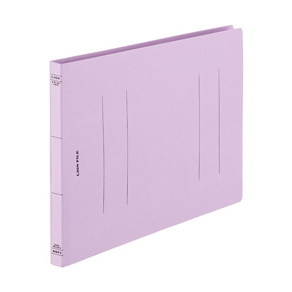 (まとめ) ライオン事務器 フラットファイル(環境)樹脂押え具 A4ヨコ 150枚収容 背幅18mm パープル A-512KA4E 1冊 【×100セット】 (代引不可)