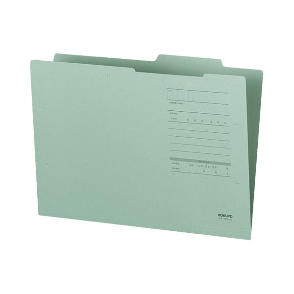 (まとめ) コクヨ A4ジャスフォルダー(Eタイプ)緑 A4-IFE-G 1セット(10冊) 【×30セット】 (代引不可)