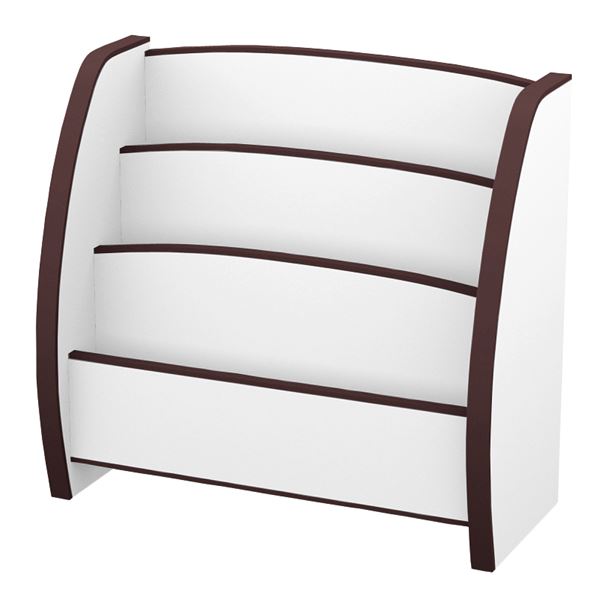 子供用 ブックシェルフ/本棚 〔トールタイプ オレンジ〕 幅65.3cm 日本製 知育家具 EVAキッズシリーズ えほんたて 〔完成品〕〔代引不可〕(代引不可) 子供用 ブックシェルフ⁄本棚 トールタイプ オレンジ 幅65.3cm 日本