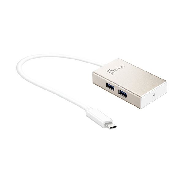 (まとめ) j5 Create USB Type-Cto USB 3.0 4ポートハブ シャンパンゴールド JCH343 1個 【&times;3セット】｜リコメン堂生活館
