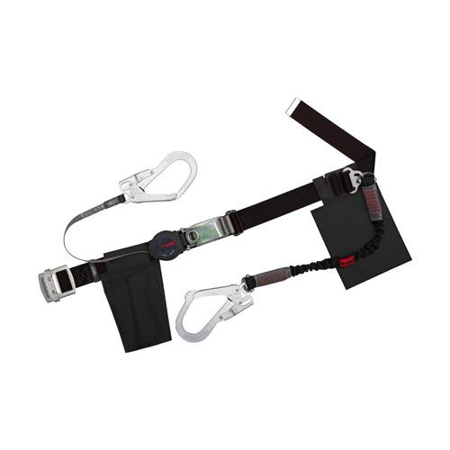 ESCO エスコ 墜落制止用器具(胴ベルト/伸縮+巻取式2丁掛け EA998FR-182(代引不可)【送料無料】|リコメン堂生活館