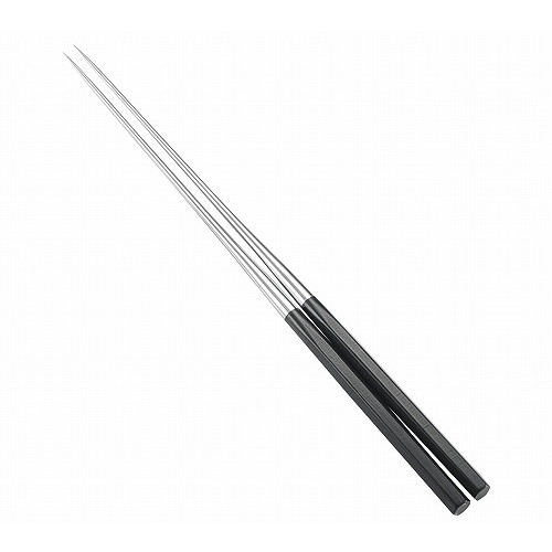 本焼ステンレス黒合板六角柄盛箸 135mm(代引不可)【送料無料】