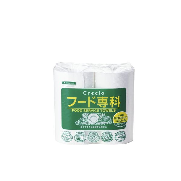 クレシア クレシアフード専科(生鮮食品保存紙) 2R 200カット24ロール入(代引不可)【送料無料】