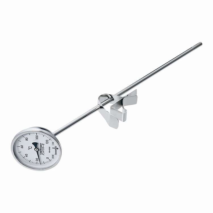 寸胴鍋専用温度計 スライドホルダー付 (傾斜面型)MB-400K8(代引不可)【送料無料】