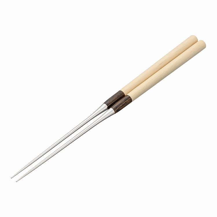 白木柄 盛箸(積層強化木柄付) 135mm(代引不可)【送料無料】