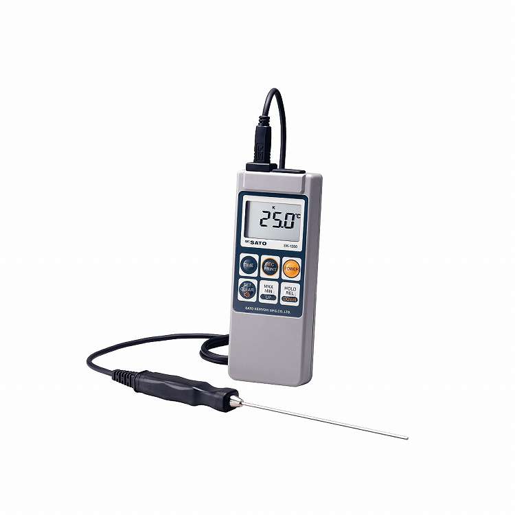 メモリ機能付 防水型デジタル温度計 SK-1260(標準センサ付)(代引不可)【送料無料】|リコメン堂生活館