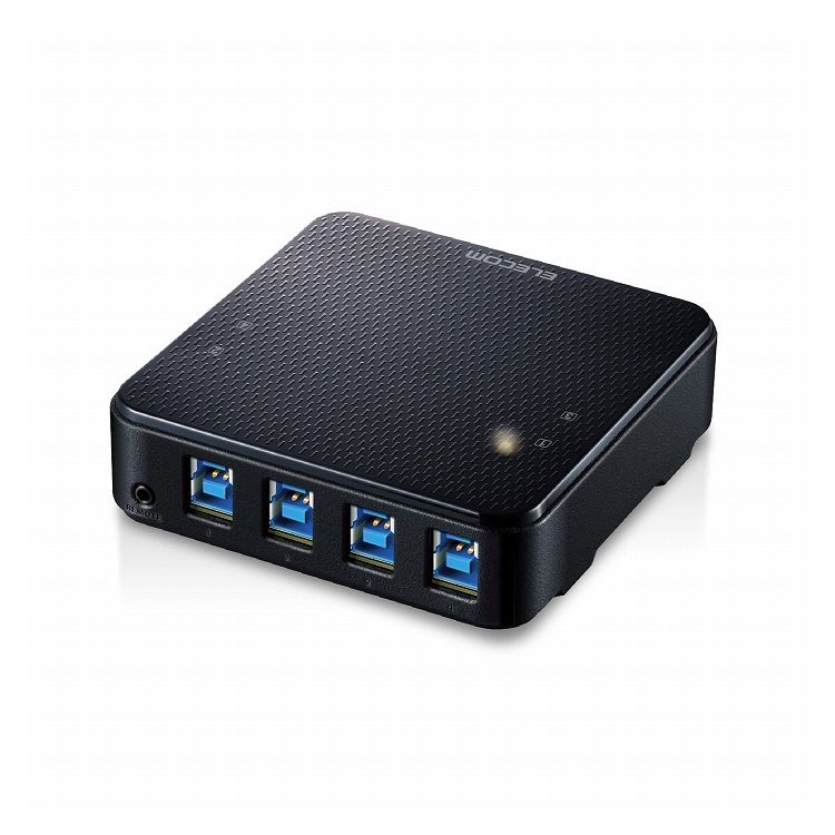 エレコム USB切替器 USB3.0 PC側4ポート 接続機器4ポート 手元スイッチ ブラック U3SW-T4(代引不可)【送料無料】|リコメン堂生活館